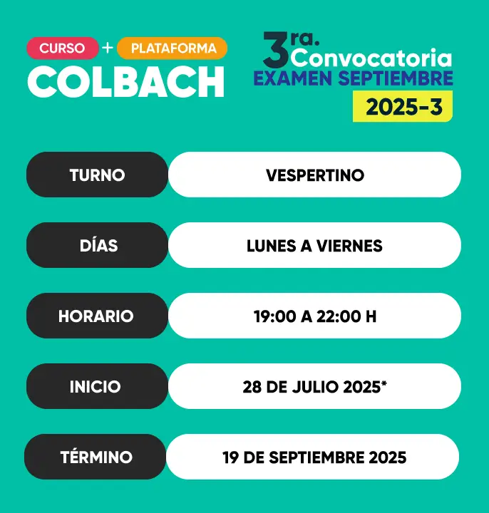 CURSO COLBACH EXACER VESPERTINO