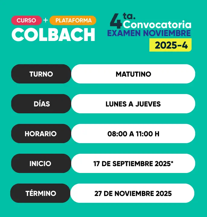 curso colbach prepa con un examen matutino