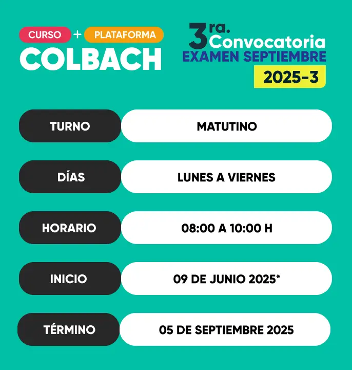 curso colbach matutino prepa con un examen