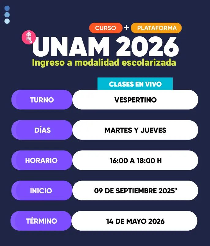 curso para la unam vespertino