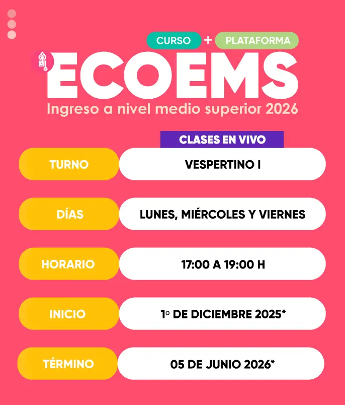 curso prepa UNAM IPN 2026 vespertino