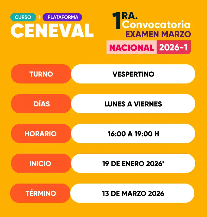 CURSO CENEVAL VESPERTINO